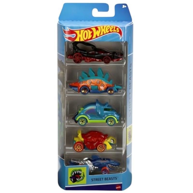 Kit Conjunto 5 Carrinhos Pack Hot Wheels Street Beasts 2023 1806
